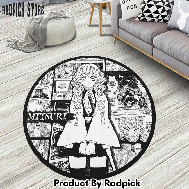 Mitsuri kanroji manga round rug custom demon slayer anime circle carpet  rp5957441